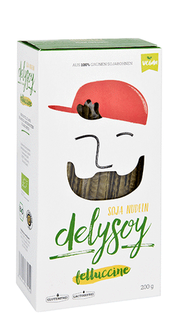 DELYSOY Fettuccine aus 100% grünen Sojabohnen, 8er Pack (8 x 200 g)